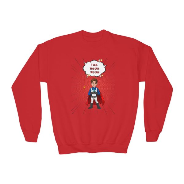 Superhero AmeriCan boy Youth Crewneck Sweatshirt - Image 9
