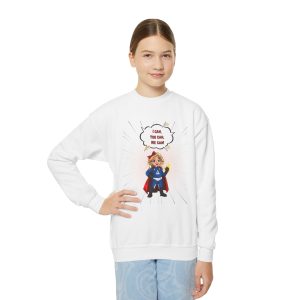 Superhero AmeriCan girl Youth Crewneck Sweatshirt