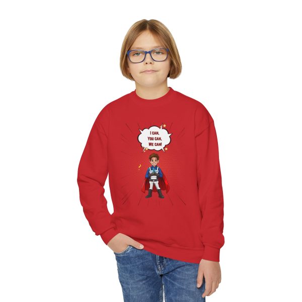 Superhero AmeriCan boy Youth Crewneck Sweatshirt - Image 11
